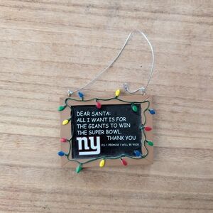NY Giants Chalkboard Ornament with Lights